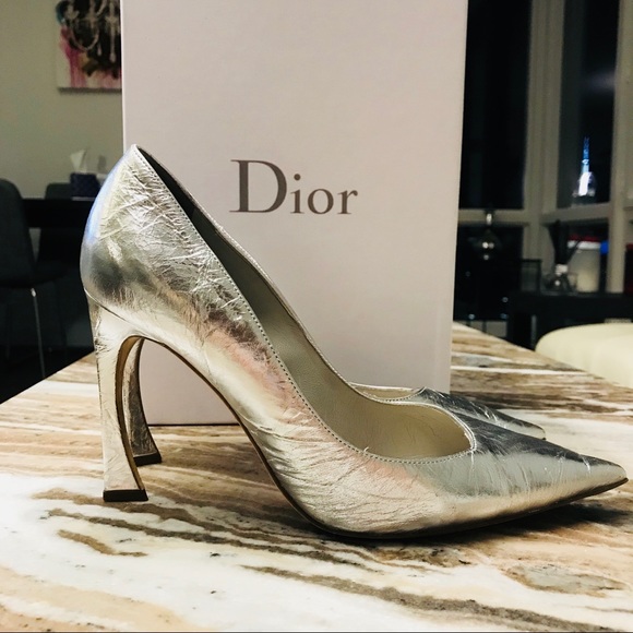 Dior Songe argent silver pump 100mm size 37.5 - Picture 2 of 8